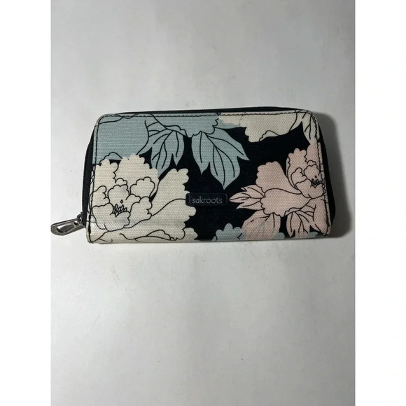 Sakroots Floral Wallet - Black and White - Picture 2 of 3